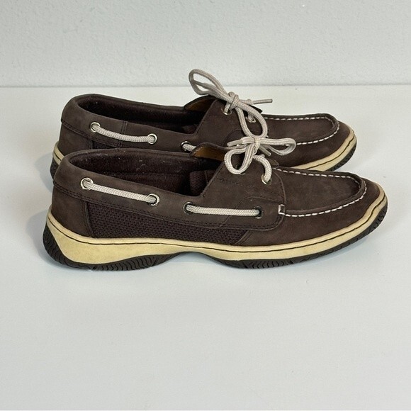 Tommy Hilfiger TW Sassi Brown Leather Boat Shoes 6 - Picture 2 of 10
